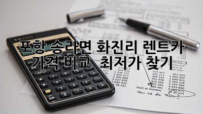 포항 송라면 화진리 렌트카 가격 비교 & 최저가 찾기